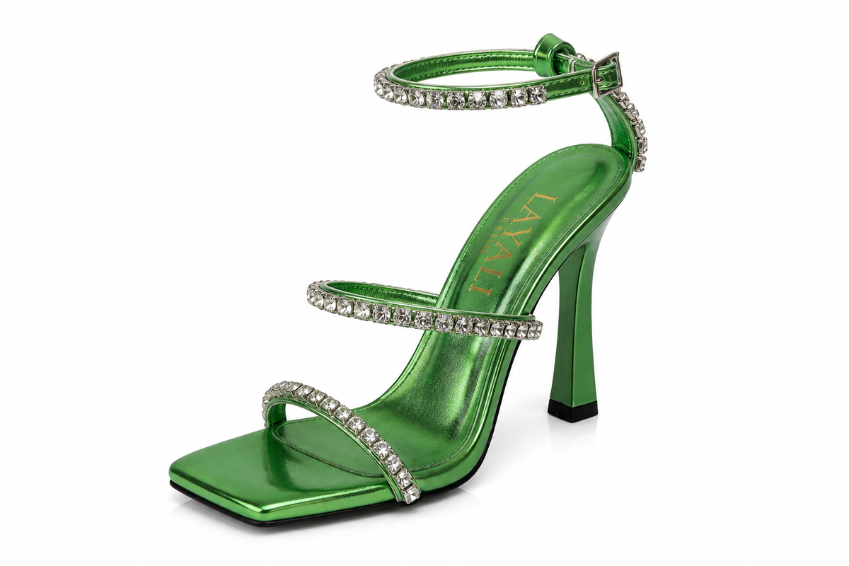 Sandale à talons Étincelle vert — profil